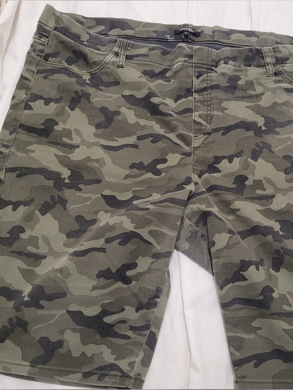 George Olive Green Camo Kids Shorts